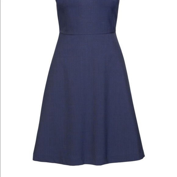 NWT Banana Republic Plaid Wool Blend Flare Dress 0 - Picture 5 of 5